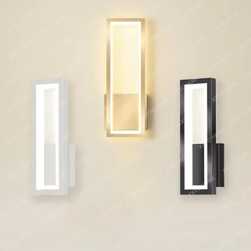 

Modern Minimalist Wall Lamps Home Decor Living Bedroom Bedside AC96V-260V LED Sconce Black White Ceiling Light Aisle Decoration