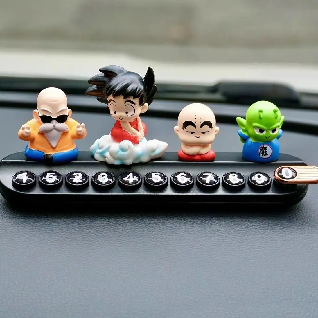 New Dragon Ball Car Number Plate Temporary Parking Phone Number Plate Contact Plate Car Aromatherapy Cartoon Car Ornament Gift - view 2
