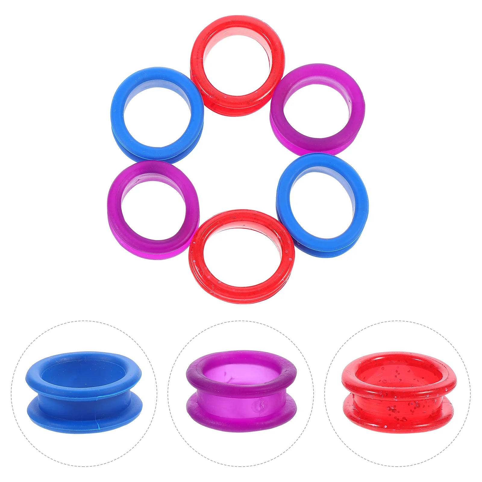 Finger Trap Silicone Inserts Rings Barber Supplies Scissors Cots Thumb Protector Grooming Shear Accessories