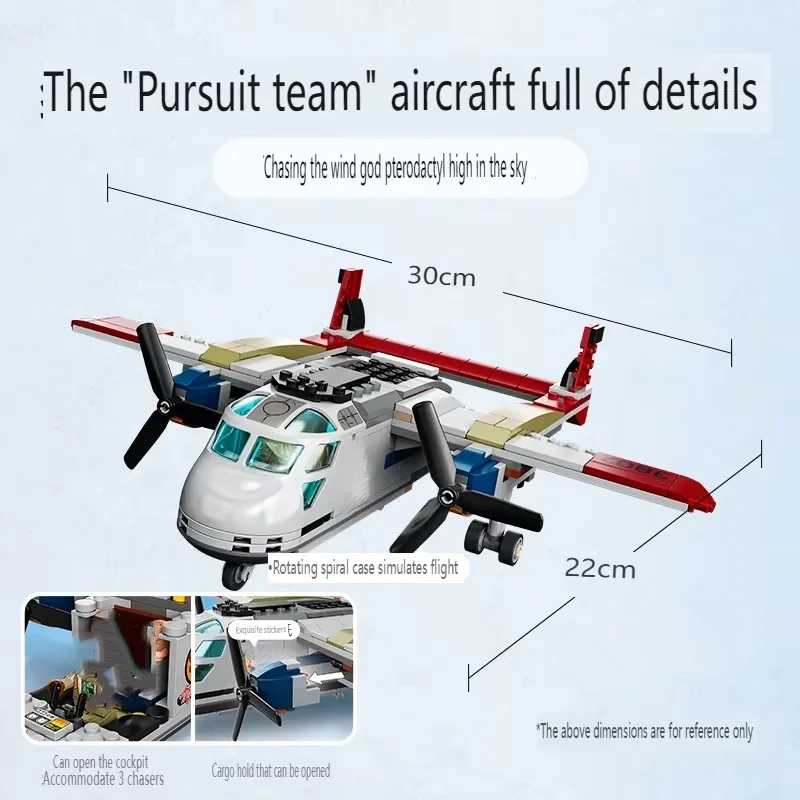 Kompatible MOC-Sets, Bausteine der Dinosaurier-Serie, 76947, Quetzalcoatlus, Flugzeug, Hinterhalt, Kinder-Dinosaurier-Weltpark, Spielzeug, Geschenk
