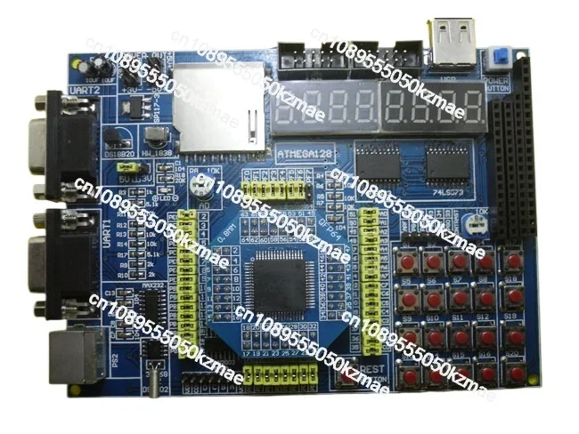 Applicable to ATMEGA128 development board, experimental board, support SD card TFT color screen stepping motor infrared LCD