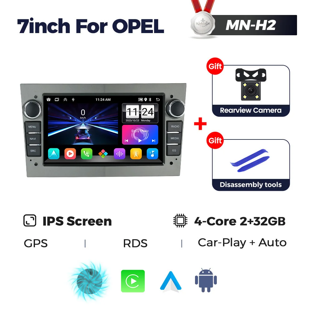 MEKEDE 7 inch Android autoradio 4G voor Opel Astra H G J Zafira B Corsa C D Antara Vectra Vivaro GPS Multimedia draadloze Carplay