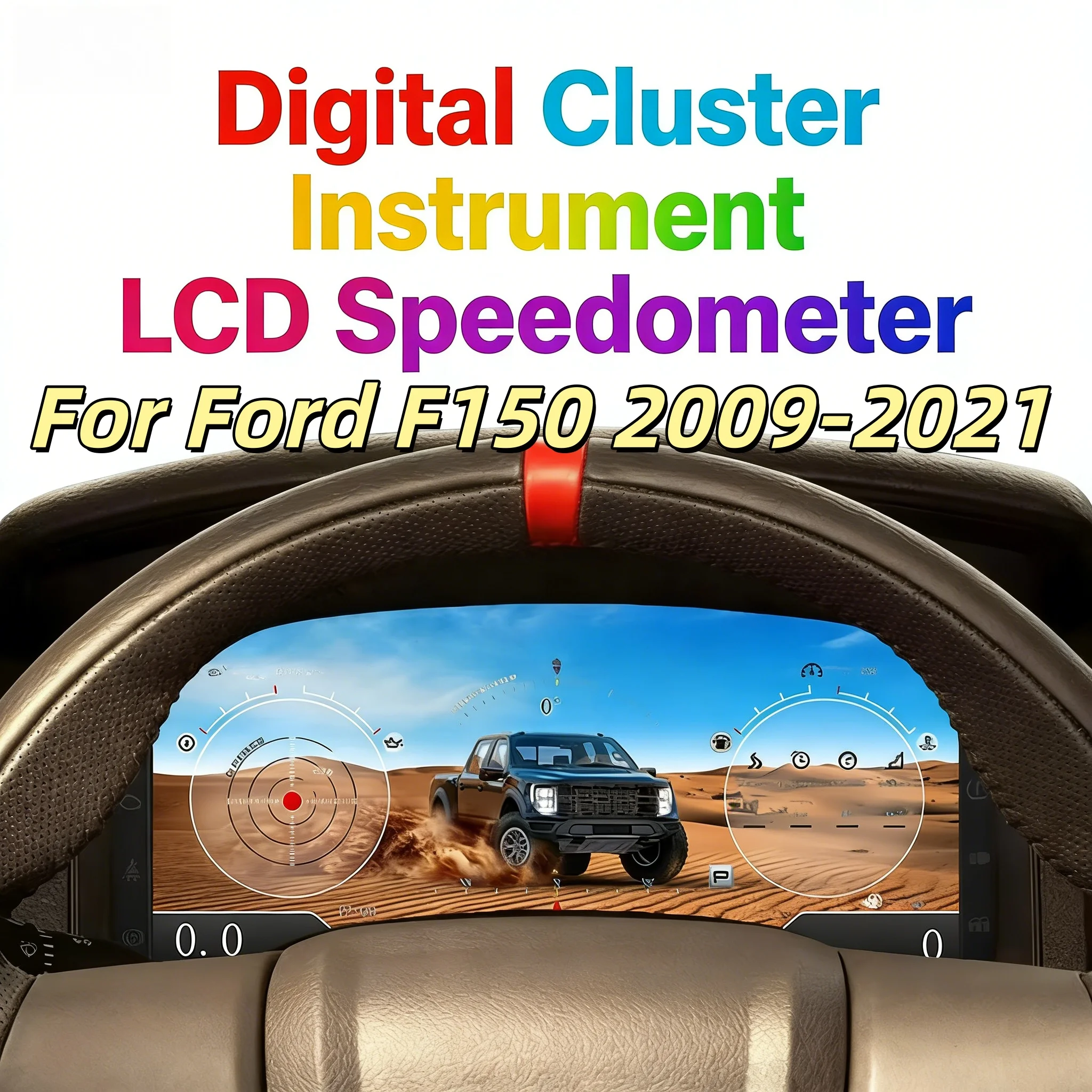 Car Digital Cluster Dashboard Panel For Ford Raptor F150 F-150 2009 2010 -2021 Virtual Digital Instrument Cluster Speedometer
