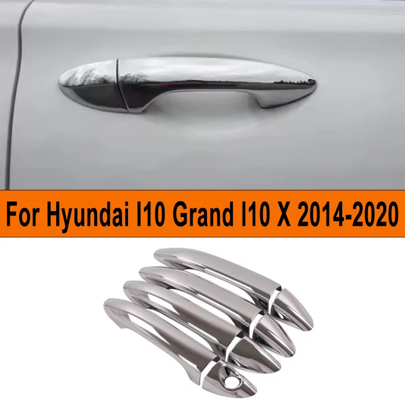 

Chrome Car Door Handle Cover Trim Styling Overlays Accessories For Hyundai I10 Grand I10 X 2014-2020 2019 2018 2017 2016 2015