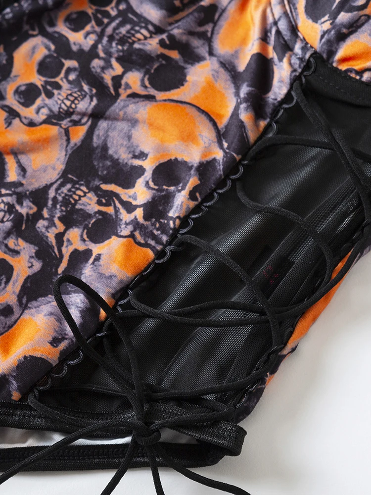 女性のセクシーなスリムフィットボディスーツメッシュレース背中の開いたコルセットエレガントな甘いノースリーブレースアップランジェリーファッションワンピース服