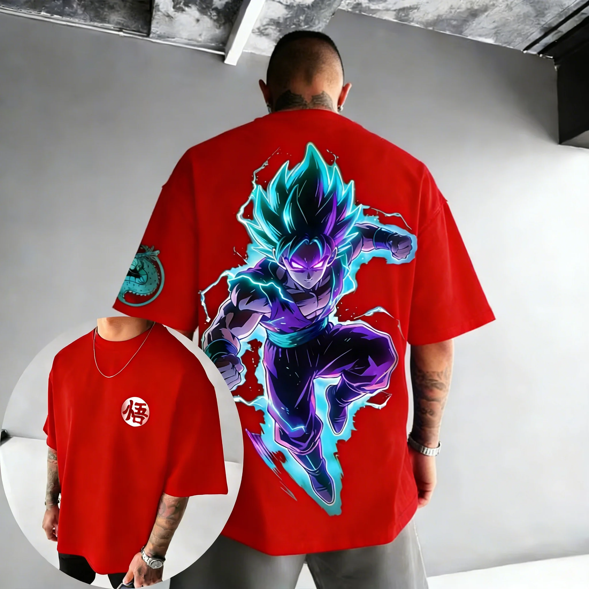 

Dragon Ball Trendy Hot Items Anime Cotton T-shirt 2026 Summer New Color Printed Men's and Women's Street Hip Hop Casual Top
