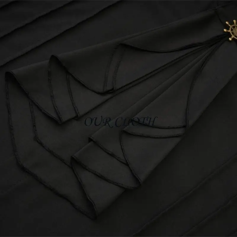 

Ruffled Long Sleeve Shirt Men Gothic Blouses Top Perfect for Different Occasion Y1AC