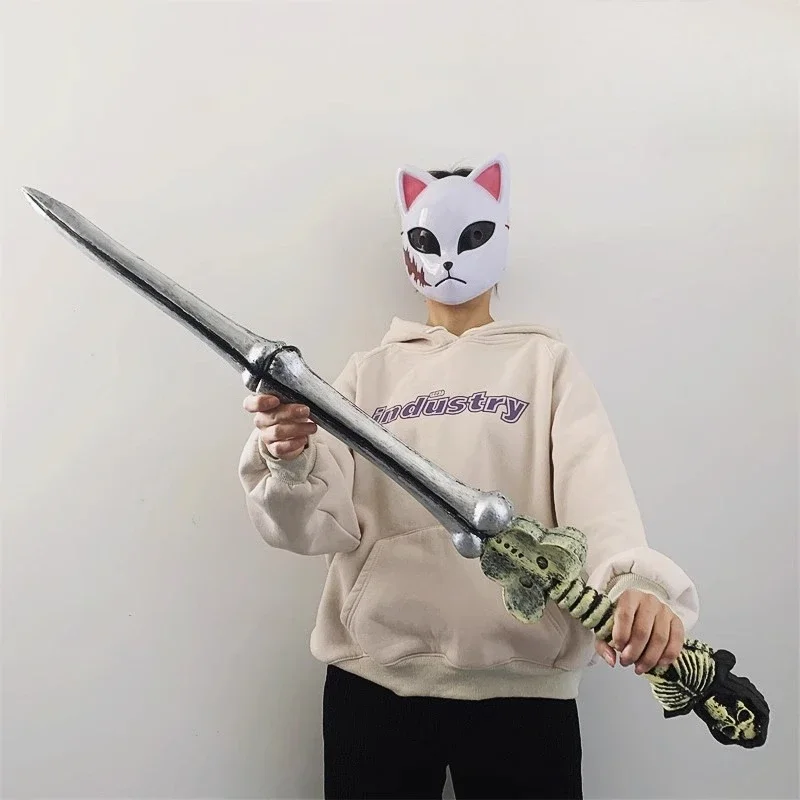

Rubber Pirate Knife Black Priest Sword Skull Weapon Equipment COS Props 96cm