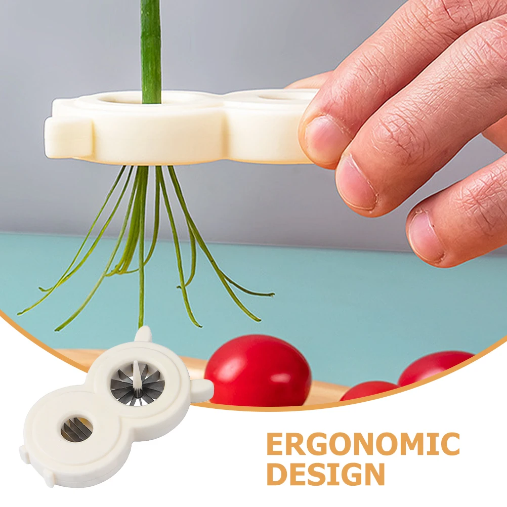 

Shredded Onion Knife Multi-functional Kitchen Tool Portable Scallion Slicer Cheese Veggie Household Restaurant Green