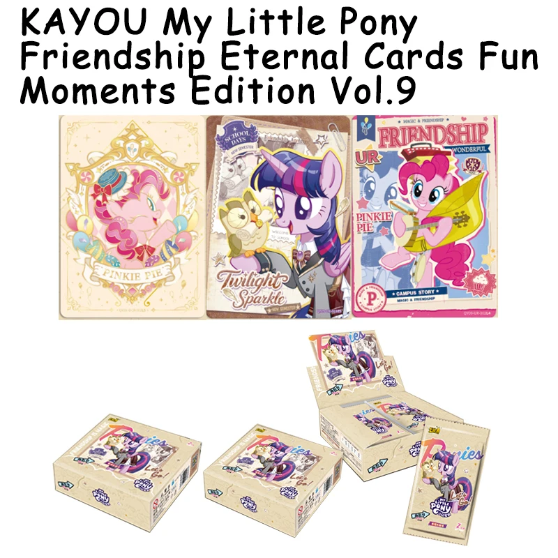 KAYOU My Little Pony Friendship Eternal Fun Shadow Pack Tier 2 Wave 9 Premium Trading Cards Official Gift Set For Girls