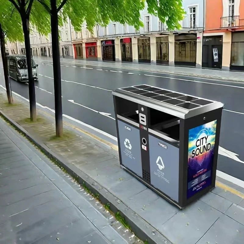 

Solar smart smart trash can Self-sealing and self-changing trash can