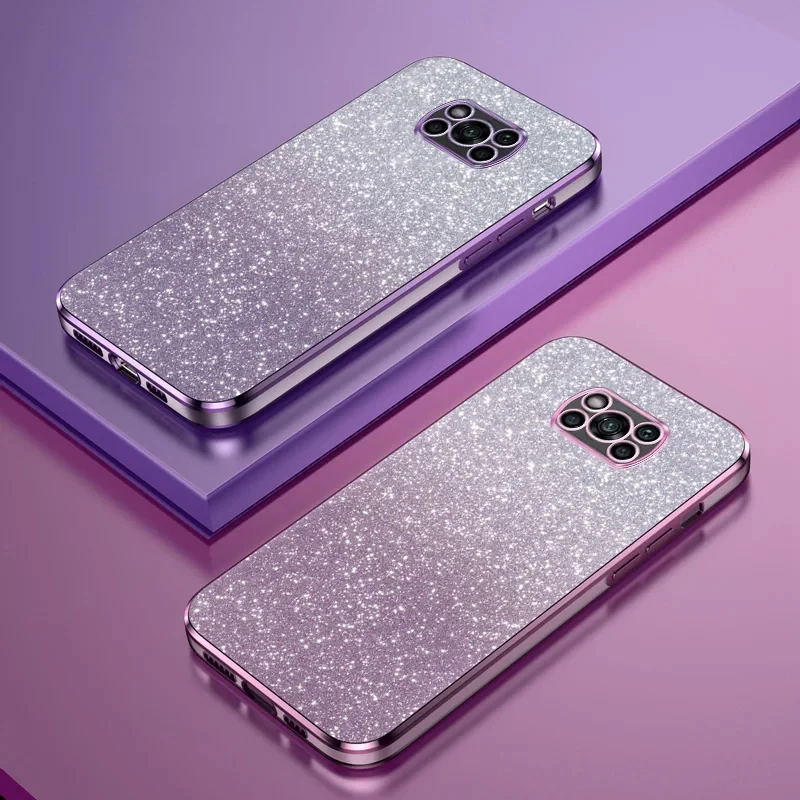 

Shiny Glitter Plating Silicone Case for Xiaomi Poco C65 X6 X5 F5 X3 NFC F3 F4 M5S M3 M4 Pro C55 Camera Lens Soft Back Cover