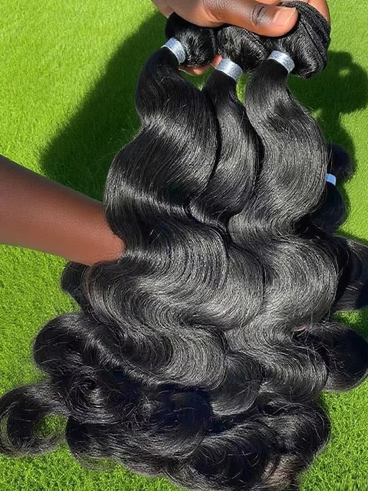 Peruvian Human Hair Bundles Body Wave 28 30 inch Virgin Human Hair 3 4 Bundles For Women Sew In Quick Weave Raw Hair Extensions