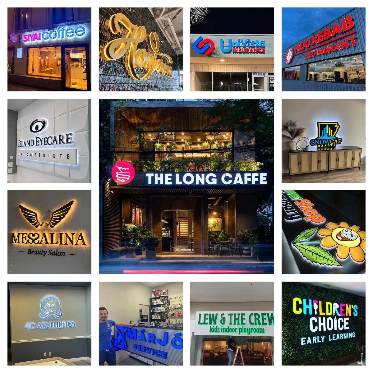 Custom Led Illuminated Business Logo Backlit Sign Gold Metal Letters 3D Stainless Steel Storefront Bar Club Signage Outdoor Sign