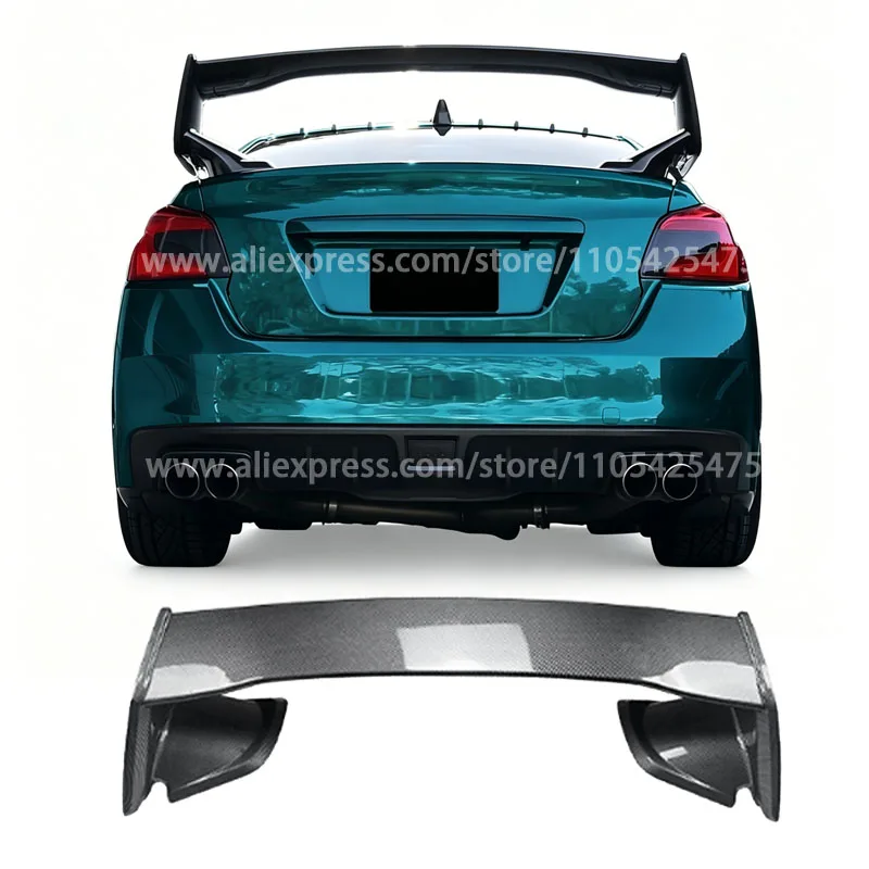 

Carbon pattern Black Spoiler Wing For Subaru WRX STI VA 2015-2021 Rear body kit spoiler Trunk decoration