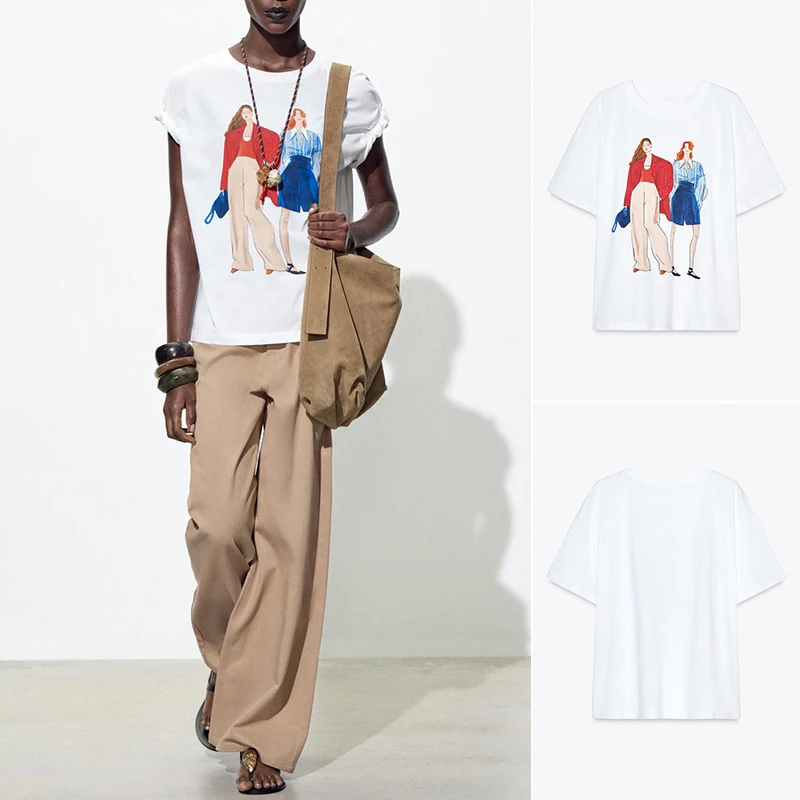 

Весна-лето, новая женская повседневная круглая футболка Ne ort Sve, топ прямого кроя с принтом для девочек, креативный дизайн из полиэфирного волокна