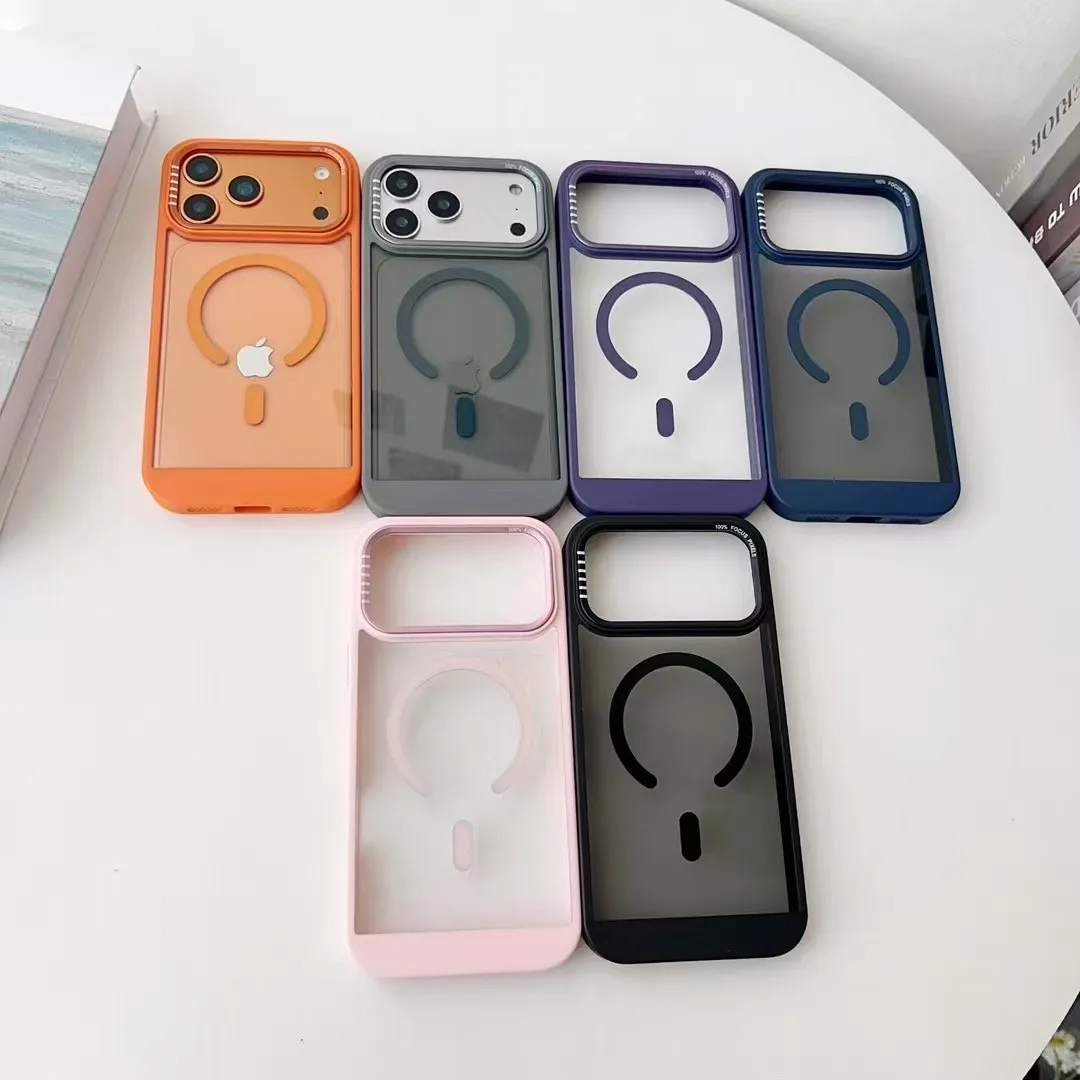 حافظة هاتف شفافة جديدة لهاتف آيفون 17 Air 16 15 14 Plus 13 12 17 Pro Max لهاتف Magsafe غطاء شحن لاسلكي مغناطيسي مضاد للسقوط #6