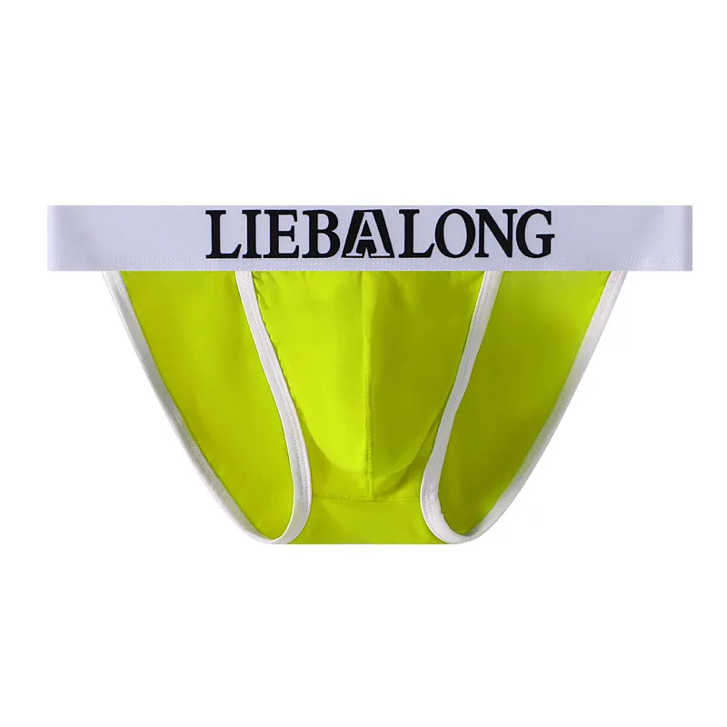 

Youth Fashion Brief Pant for Men Low Waisted Sexy Bottom Lingerie Teenager Cotton High Slit Underwear Shorts Solid Color Panties