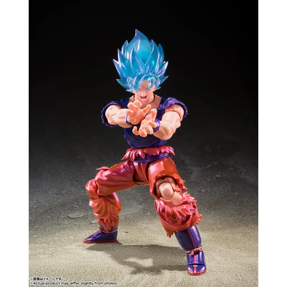 

Bandai in Stock SHF Shanghai Soul Store Limited Super Blue Sun Wukong World King Fist Super Saiyan Anime Figure Model Toy