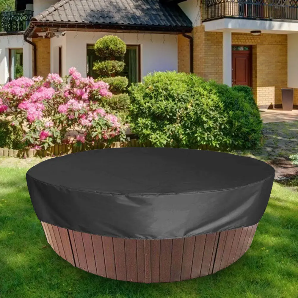 

Waterproof Swimming Pool Cover Premium Polyester Taffeta Anti-Corrosion Outdoor Bath Pool Protector Solar Cover Dustproof