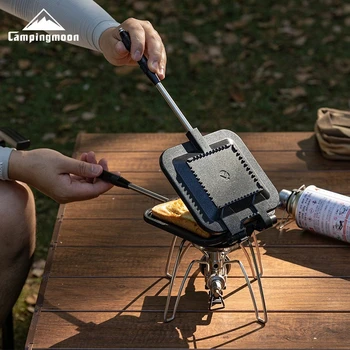 CAMPINGMOON BKTT-1315 Double-sided Non Stick Bread Sandwich Grill Versatile Camping…