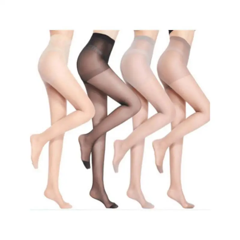 

3pcs Women Sexy Tights Stockings Anti Hook Transparent Candy Ultra Thin White Bottomed Socks Spot 10 Color Super Discount