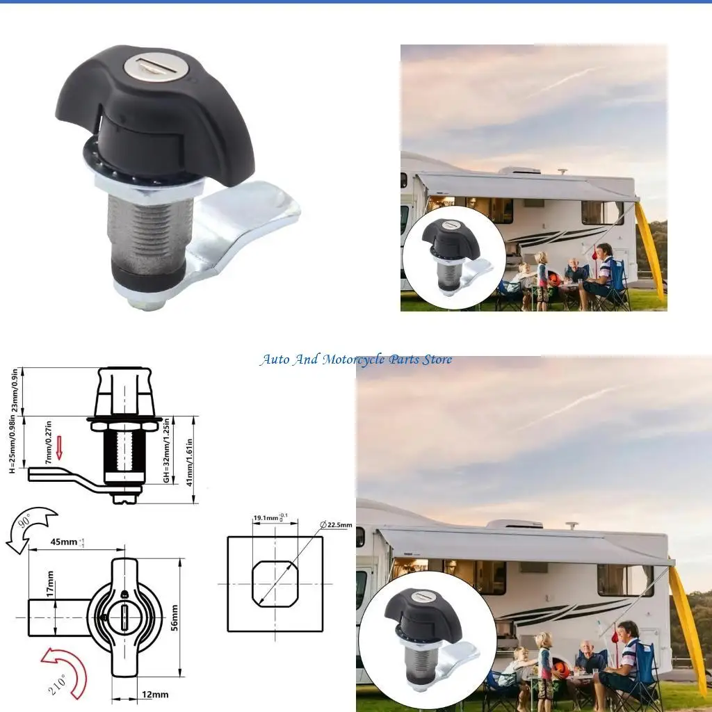 P9FD Cabinet Lock Cams Lock for Car Compartment Storage Locks,Mailbox Drawer Cupboard Locker Security Lock Waterproof
