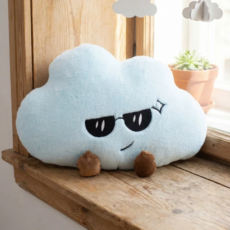 

Мягкая плюшевая подушка-облако с мультяшным дизайном, милая пушистая подушка-облако, идеально подходит для поддержки спины, дневного сна и в качестве праздничного подарка.