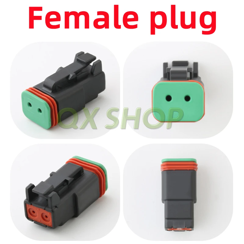 1/5/10 Set 2-Pin Deutsch DT06-2S plug For excavator car headlight、sensors、solenoid valve Waterproof Electrical plug connectors