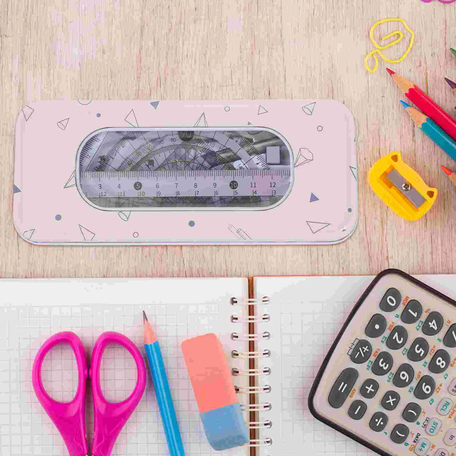 Ruler Set Drawing Stationery Protractor Multifunction Triangular Office