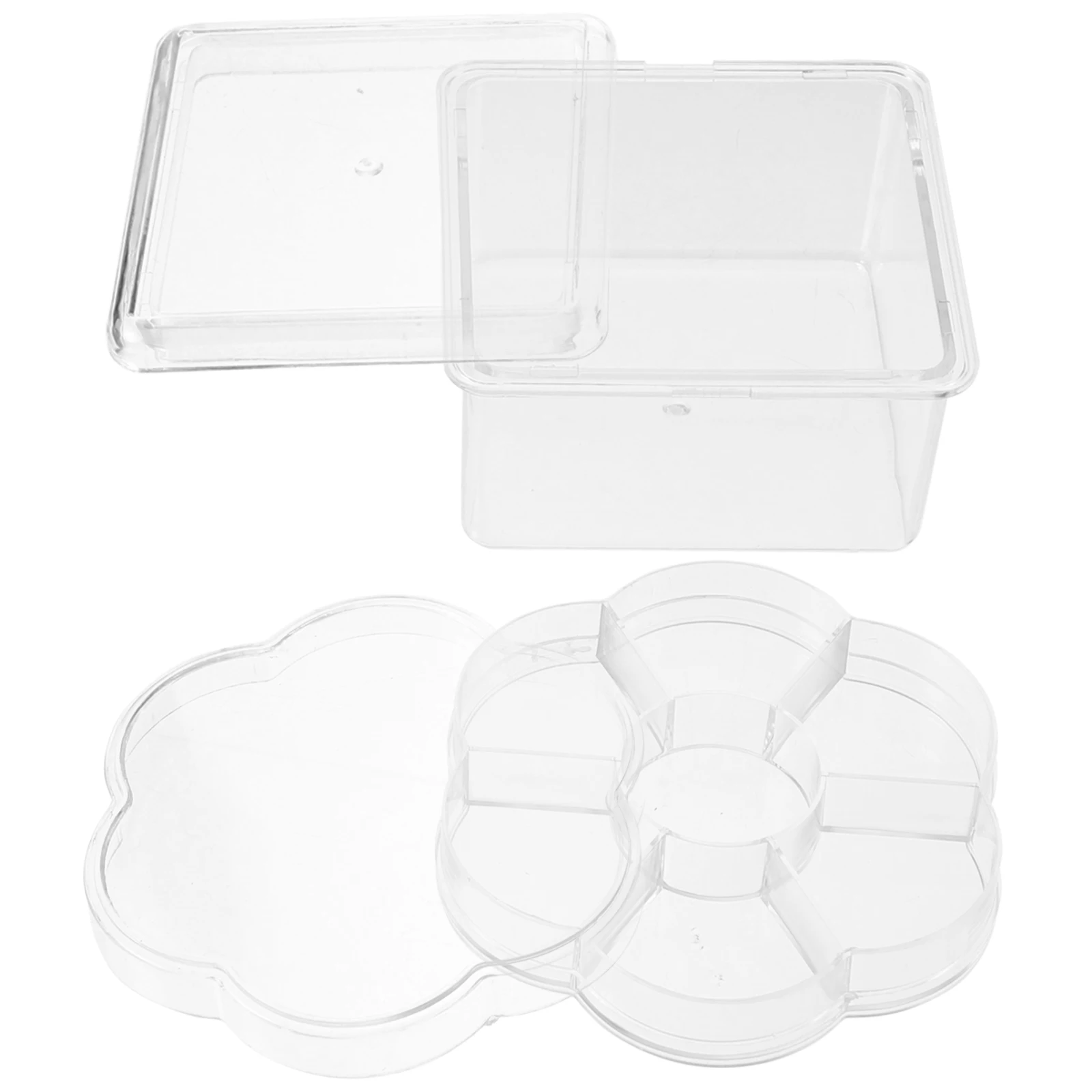 

2pcs Earring Storage Jewelry Holders Acrylic Jewelry Organizer Paperclip Holder Ring Boxes Small Case for Travel Display