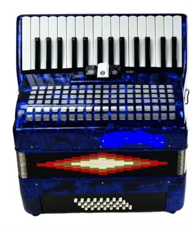 

30-Key 32 Bass Diatonic Professional Accordion High-Grade 3-Change Sound Wood Material Factory Direct Sales