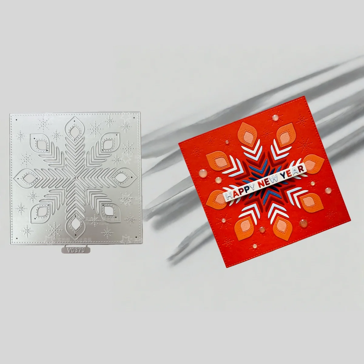

Snowflake Background Metal Cutting Dies for DIY Making Card Scrapbook Embossed Paper Album Craft Supplies Template Decoration