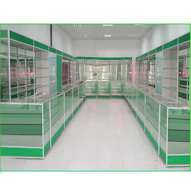 Custom.Pharmacy Furniture Shop Counter für Medicine Store Design Pharmacy Showcase