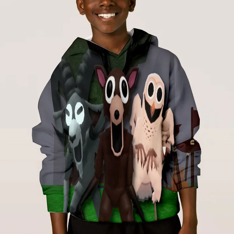 Unisex 99 Nights in The Forest Sweatshirt Cartoon 3D Game Casual Clothing Boys Girls DIY Loose Hoodie Autumn Winter O-Neck Tops