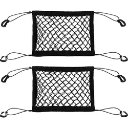 Motorcycle Cargo Nets Double Layer Motorcycle Net Luggage Strap Rack Expansion Organizer Net Pocket for Motor Bike Trike Cycle