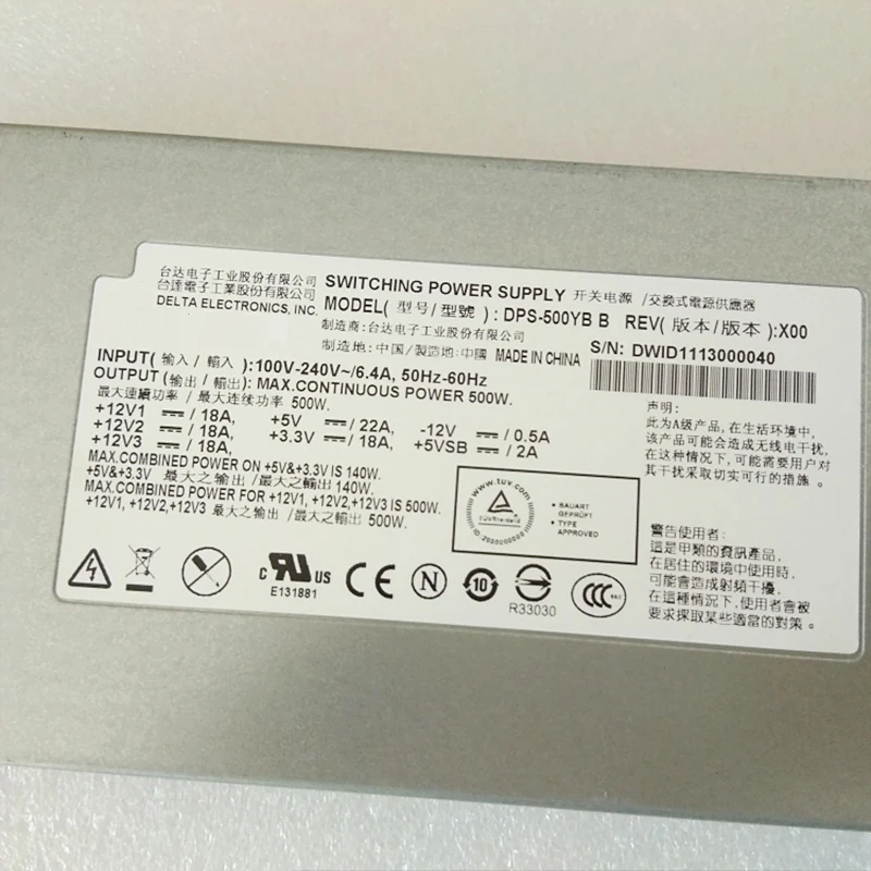 Server Power Supply DPS-500YB B 500W 1U Fully Tested,High Quality