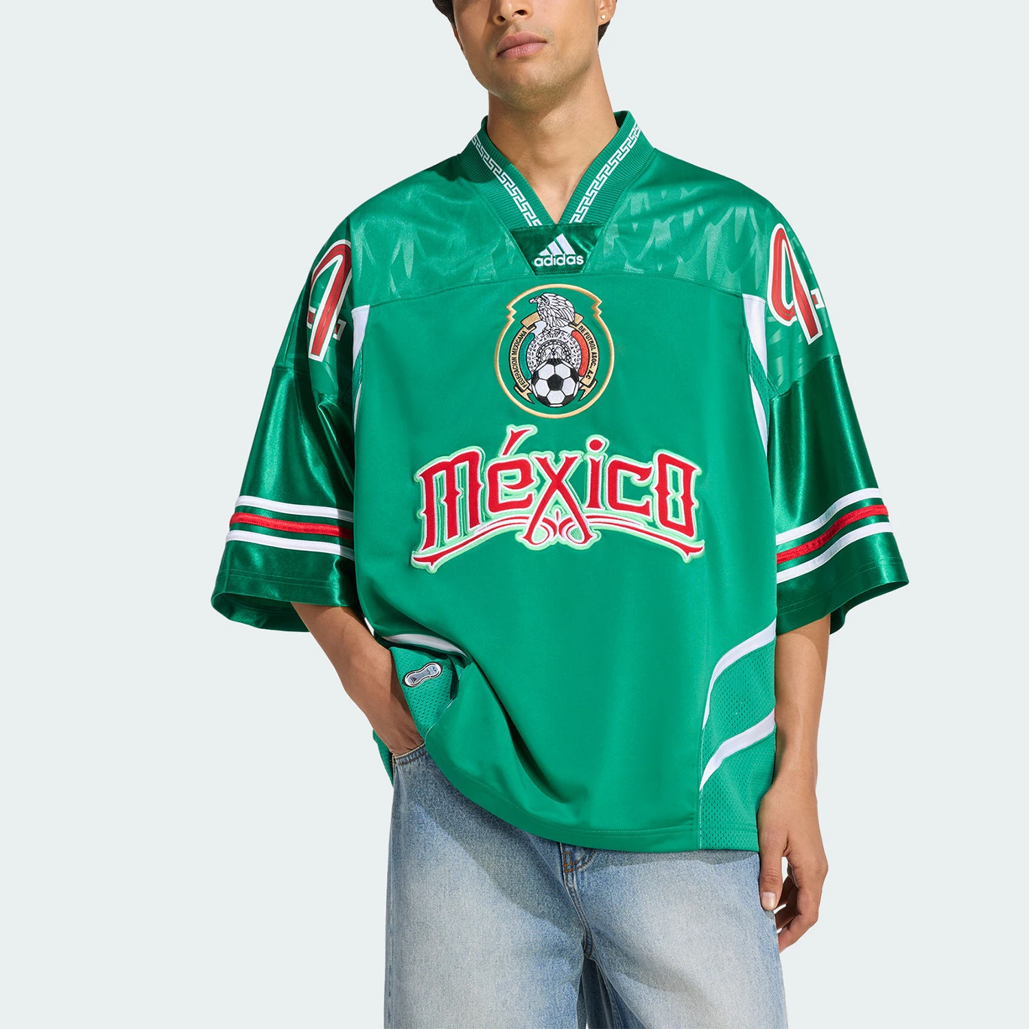 Adidas genuine clover men's loose and skin friendly football sports T-shirt KD5986