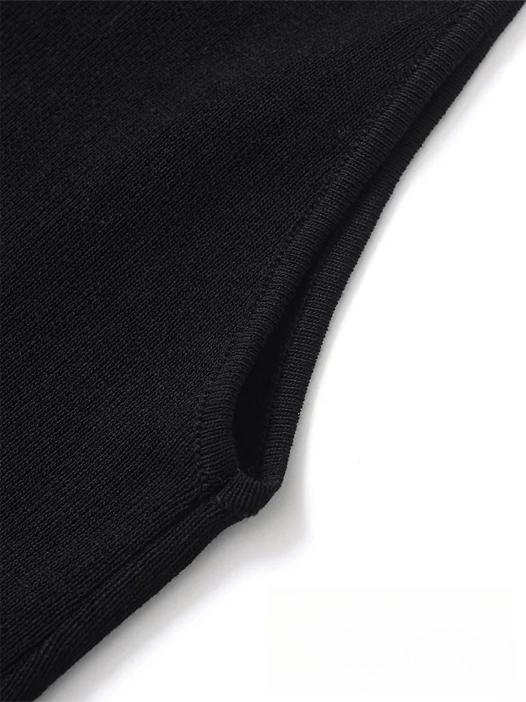 KONDALA Sexy Chic Women Dress Black Solid Cami Sleeveless Mini Vestidos New Fashion 2025 Autumn Party Short Sheath Dress