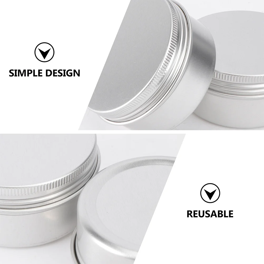 

12Pcs Reusable Containers Small Leak Proof Screw Tins Mini Size Travel Facial Cream Storage Multi Purpose Makeup Jars