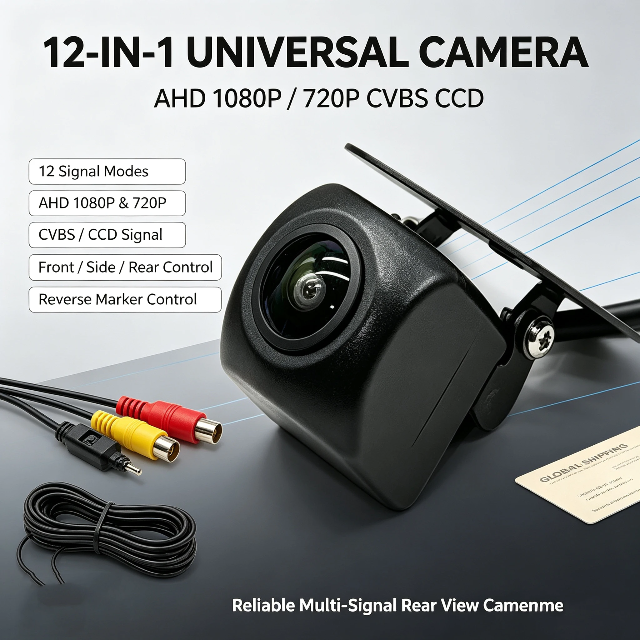 Key Multi-Function 1080P Reversing Image HD Starlight Night Vision CCD AHDTV Rear View Reversing Camera