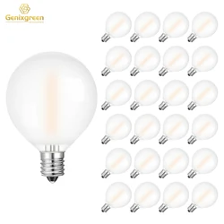 Genx green g40 Milchglas-LED-Lampen e12 c7 Schraub sockel warmweiß 2700k 1w dimmbare Glühbirne für Innen-Außen-Lichterketten