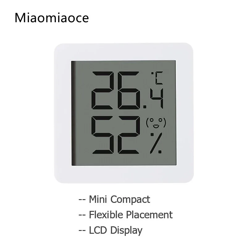 Miaomiaoce Electric Thermometer Hygrometer Mini Version LCD Display Indoor Household Room Temperature Humidity Sensor