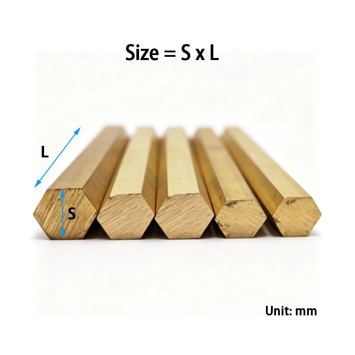 Brass Hex Rod Bar Solid Hexagonal Brass Bar 3mm-40mm CNC Machinable Copper Hex Stock