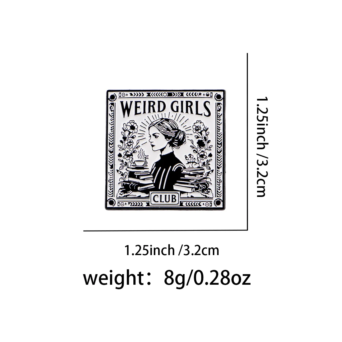 Enamel Pins WEIRD GIRLS Funny Quotes Brooches For Women Lapel Pins Badge on Backpack Costume Accessories Animal Jewelry Gifts