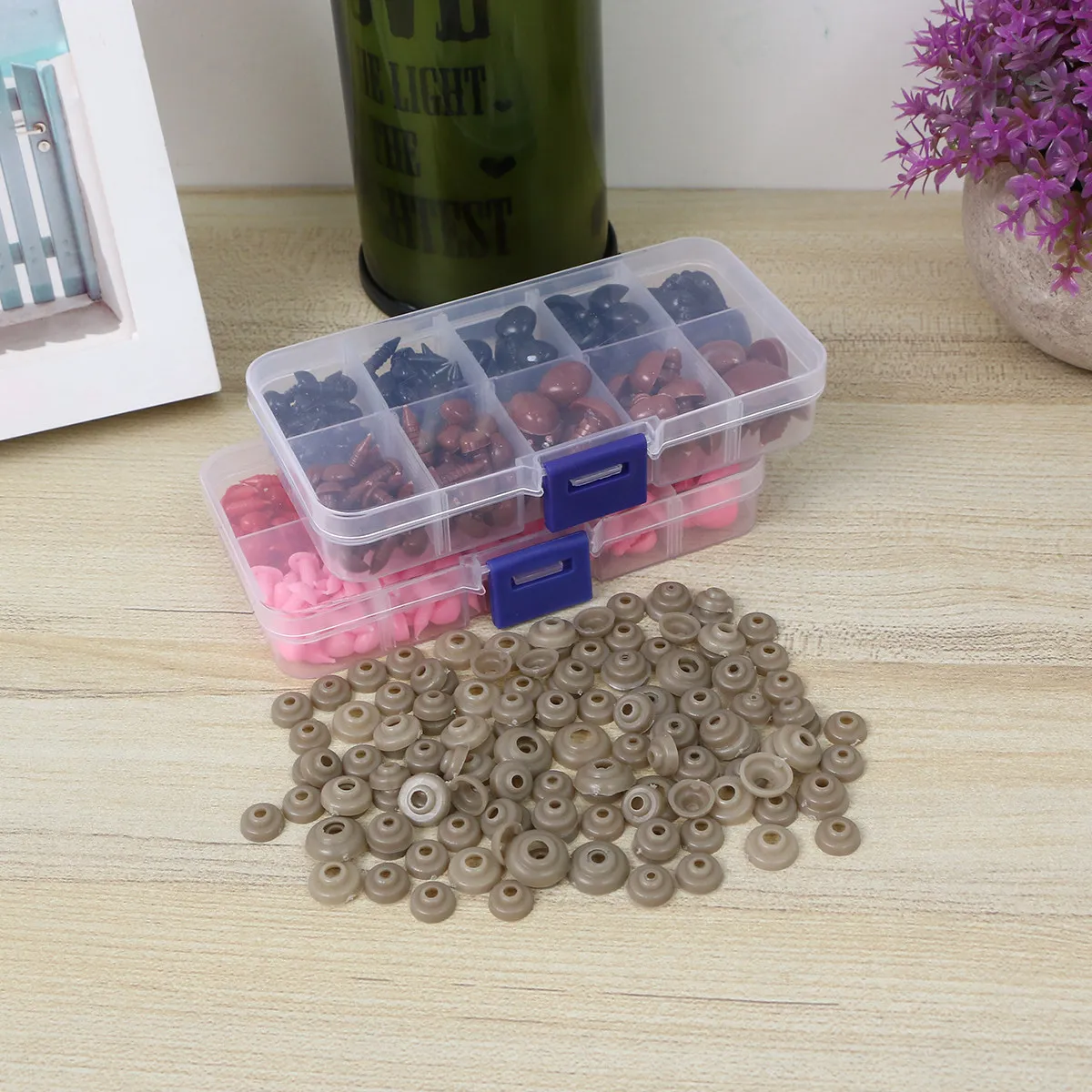 250Pcs Plastic Triangle Nose Assortment Solid Quality for Puppet Craft DIY Repair Amigurumi Stuffed Animal Making