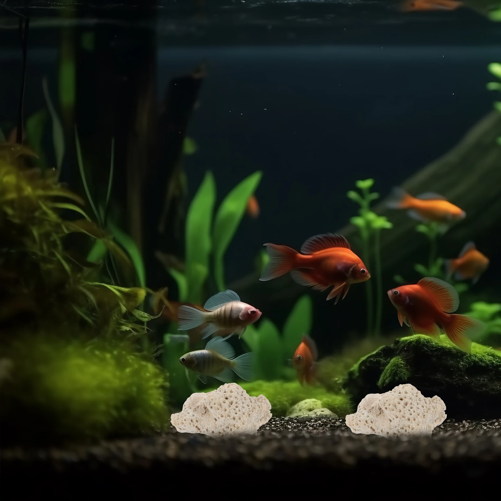 

Crushed For Freshwater Aquarium Natural Bone Decor Fish Tank Filter Media Purify Water Fish Tank Coral Stones Pond Filter