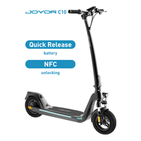 JOYOR C10 500W Powerful Electric Scooter 48V 10.4Ah Max Speed 50km/h 10'' Tires Dual Shock Absorbing Folding EScooter for Adults