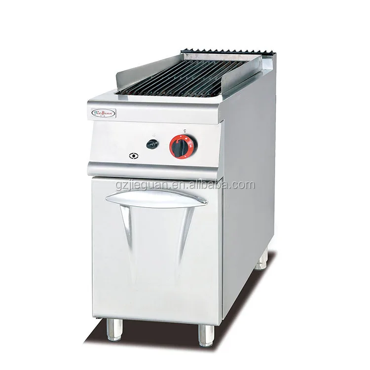 Commercial Hotel Restaurant Stainless Steel Vertical LPG Char Lava Rock Grill