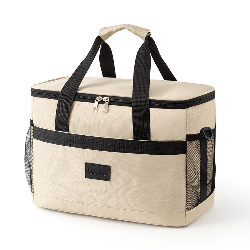 Outdoor Picnic Bag Lunch Box Bag Oxford Cloth Bag Picnic Cooler Bento Ice Bag Insulated Box For Camping On Sale